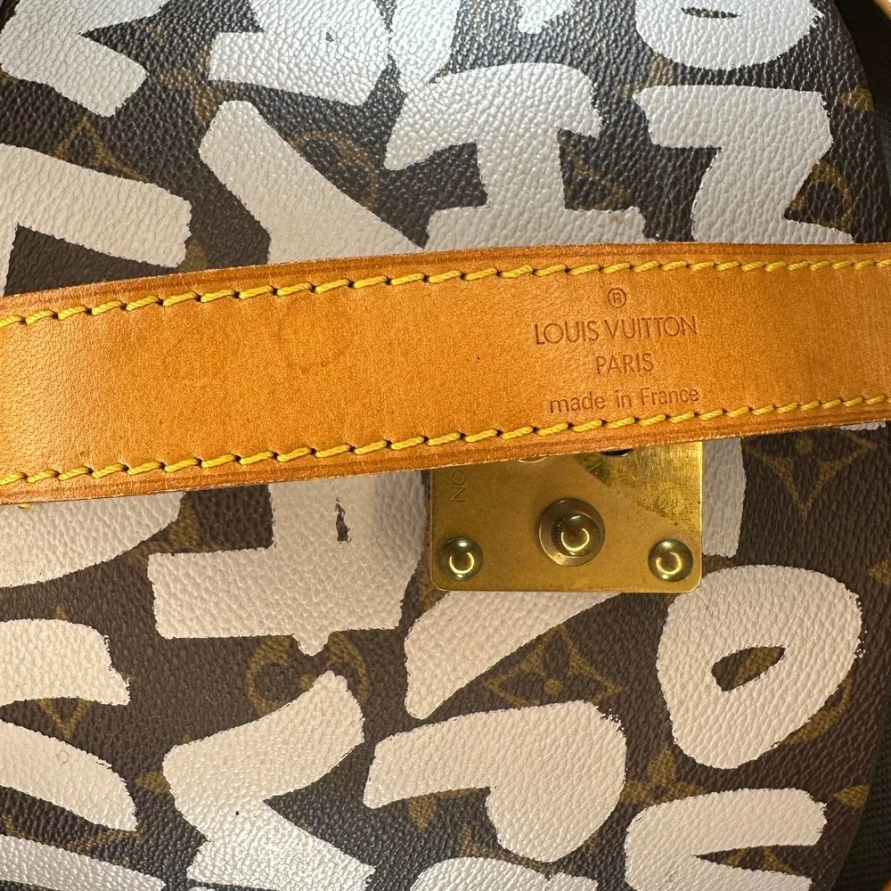 Louis Vuitton Graffiti Hat Box Trunk Boite Chapeau 30 bag vintage LV Sprouse